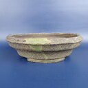 【中古】盆栽鉢 常滑 竜岳 小型 長辺 約19cm 丸鉢 現品 中古鉢