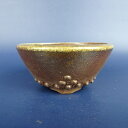 【中古】盆栽鉢 平安 虹泉 小鉢 長辺 約7.3cm 丸鉢 鋲打 現品 中古鉢