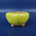 【中古】盆栽鉢 湧山 小鉢 長辺 約5.4cm 六角鉢 釉薬 現品 中古鉢 送料無料