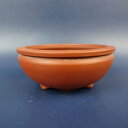 【中古】盆栽鉢 常滑 一陶園 小鉢 長辺 約 7.3cm 丸鉢 雲足 泥物 現品 中古鉢