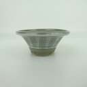 【中古】 盆栽鉢 昇寿 小鉢 長辺 約8.5cm 丸鉢 縞模様 現品 中古鉢