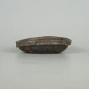 【中古】盆栽鉢 文山 小鉢 長辺 約9.5cm 丸鉢 縁付 泥物 現品 中古鉢