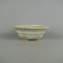 【中古】 盆栽鉢 赤膚山 白山 小型 長辺 約14.7cm 丸鉢 中帯 釉薬 現品 中古鉢
