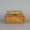 【中古】盆栽鉢 香翁 小型 長辺 約15.5cm 木瓜鉢 箱付 現品 中古鉢