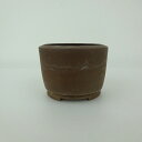 【中古】 盆栽鉢 常滑 英明 小鉢 長辺 約7.8cm 丸鉢 泥物 現品 中古鉢