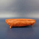 【中古】盆栽鉢 福専 小型 長辺 約 10cm 楕円鉢 泥鉢 現品 中古鉢