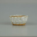 【中古】盆栽鉢 呂山 小鉢 長辺 約 6.8cm 丸鉢 釉薬 現品 中古鉢