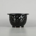 【中古】 鉢 植木鉢 ラン鉢 小型 高さ 約 6.5〜 7cm 丸鉢 透かし 蘭鉢 釉薬 数量物 新古鉢