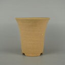 【中古】 鉢 植木鉢 ラン鉢 小型 高さ 約 18.2cm 丸鉢 泥物 蘭鉢 現品 中古鉢