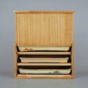 【中古】 盆栽鉢 景仙 3点セット 中型 長辺 約21.5cm 長方鉢 赤絵 釉薬 絵鉢 現品 中古鉢
