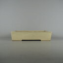 【中古】盆栽鉢 常滑 秀峰造 義村陶園 中型 長辺 約 32.7cm 長方鉢 隅入 釉薬 現品 中古鉢 送料無料