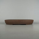 【中古】盆栽鉢 常滑 喜仙 中型 長辺 約 38.5cm 楕円鉢 泥物 現品 中古鉢 送料無料