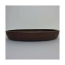 【中古】盆栽鉢 松泉焼山秋造 常滑 楕円鉢 中古鉢 送料無料
