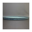 【中古】水盤 銅水盤 大型 長辺 約61cm 楕円 小判 銅盤 鉢 水石 盆栽 花器 銅製 現品 中古