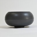 盆栽鉢 山野草鉢 信楽焼 黒丸和鉢 宗蔵作 幅 約 11.5cm 高さ 約 6.5cm 3.5号 〜 4号 陶器鉢 作家鉢 創作鉢 デザイナー鉢 ミニ盆栽鉢 ミ...