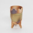 盆栽鉢 萬古焼 万古焼 茶オリベ 3号 切込み 幅9cm×高さ12.5cm 陶器鉢 陶器 ミニ盆栽 ミニミニ 和 手作り 盆栽妙