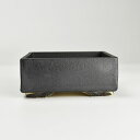 盆栽鉢 黒4号 正角鉢 幅12cm×高さ5cm 陶器