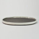 水盤 受け皿 【瀬戸焼】クリーム10号小判水石(穴ナシ) 幅31cm×奥行き21cm×高さ2.8cm 盆栽 ミニ盆栽 苔玉 苔玉皿 苔玉の器 敷物 盆景 水石 水盆
