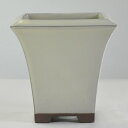 盆栽鉢 瀬戸焼 クリーム4号正角ケンガイ 幅12.3cm奥行12.3cm高さ12cm 植木鉢 山野草鉢 陶器鉢 盆栽 苔盆栽 観葉植物 多肉植物
