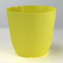 プラ鉢 3号 スタンダード丸鉢リーフ模様 イエロー 3.5TKM 幅9.2cm×高さ8.5cm ミニ盆栽 ミニ観葉 多肉植物 塊根植物 苔盆栽 プラスチック鉢 ...
