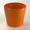 プラ鉢 2.5号 ミニラウンド鉢 オレンジ 幅8.5cm×高さ7.7cm ミニ盆栽 ミニ観葉 多肉植物 塊根植物 苔盆栽 プラスチック鉢 プラスチックポット