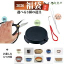 盆栽妙オリジナル新春福袋 盆栽道具・盆栽鉢の福袋 盆栽はさみ/回転台/ピンセット&根かき】から1点選べる 盆栽鉢4個(2号~6号) 肥料 盆栽用土 植え替えキット 計8点セット はじめる 初心者 道具 盆栽鉢 信楽焼 万古焼 盆栽鋏 ミ