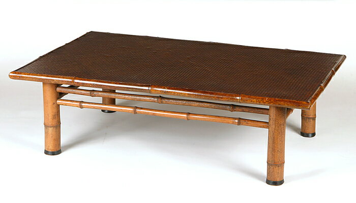 盆栽飾り卓 盆栽飾り台 「網代竹節長方卓」 盆栽卓 盆栽台 花台 机卓 天然木 ムク材 アジロ 34号 102cm..