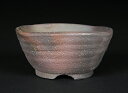 盆栽鉢 山野草鉢 「信楽焼焼締窯変鉢(正方型)」 小鉢 植木鉢 4号 12cm 白 茶色 ブラウン 窯変 小品 ミニ盆栽 野草 草物に最適