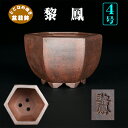 盆栽鉢 黎鳳六角鉢 植木鉢 常滑 片岡黎鳳 泥小鉢 4号 13cm 小品盆栽 ミニ盆栽に最適