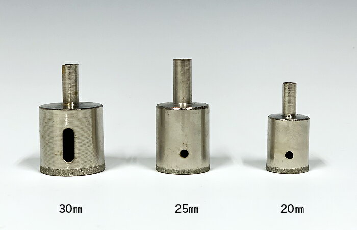 盆栽道具 人造ダイヤカッター3本セット 大物 中品用 盆栽鉢の鉢穴を開けるのに 直径20mm 25mm 30mm 大物 中品盆栽の鉢向け 【送料無料】