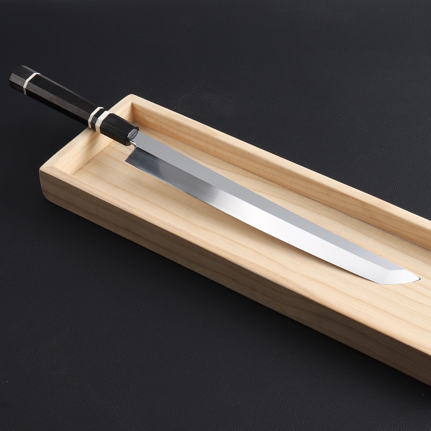 先丸柳刃包丁 9寸（刃渡り270mm）通常鏡面仕上げ 本刃付け 料理包丁 刺身包丁 和包丁 八角柄...