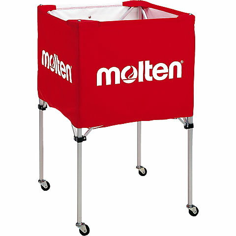 molten(モルテン) バスケ ボールカゴ（中・背高）（赤）[BK20HR] 【バスケットボール 用品】ボールカゴ ボールかご ボールケース