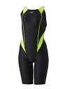 SPEEDO(スピード) レディース 競泳水着 フレックスシグマカイ ミニオープンバックニースキン [SCW12404F(CG)] （クリアグリーン）【水泳 水着】 競泳用水着 女性用ハーフスパッツ レッグスーツ マスターズ