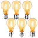 LVWIT LED電球 フィラメント電球 E17口金 高輝度 600LM クリア電球 シャンデリア電球 2700K 電球色 広配光タイプ レトロ電球 エジソンランプ 調光器非対応 PSE認証済 6個入(3)