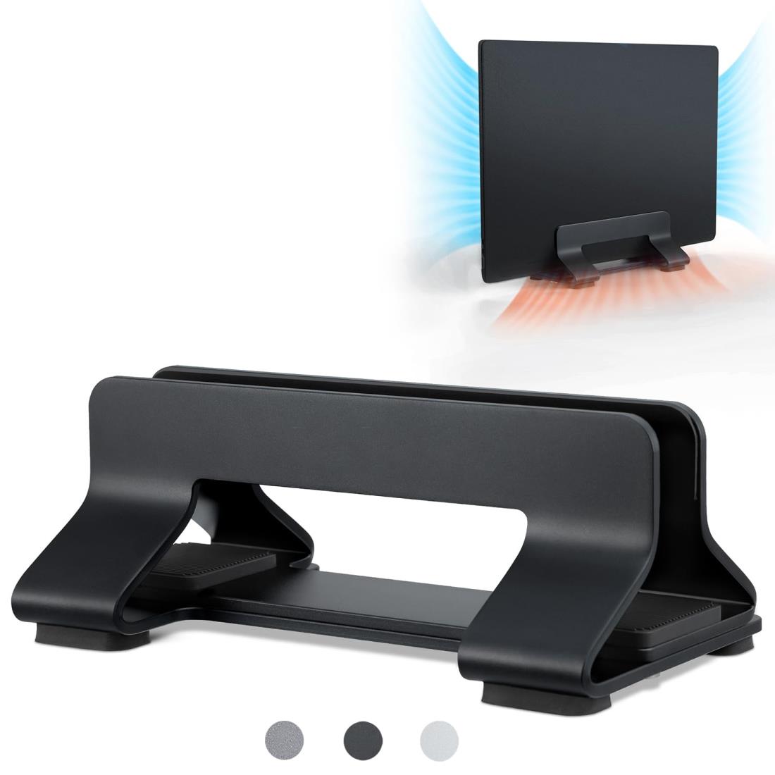 ノートパソコンスタンド 縦置き、工具無しでの調整可能、ですアルミニウム、pcスタンド 縦置き、および..