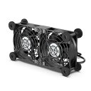 ELUTENG USBファン 8cm 2連 冷却ファン 緩衝パッド付き 静音 扇風機 横置き可 3段階風量調節 PCファン 強力 長持ち玉軸受 冷却クーラー 薄型 送風機 長寿命 5V ダブル 2750RPM × 2 小型 PC/PS5 / PS4 / ノートパソコン/ルーター/水槽など冷却 Dual USB fan 8cm