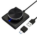 COOIDEA USB ボリュームコントローラー PCスピーカーコントロールスイッチボリュームコントロールノブ、ワンボタンミュート/一時停止機能、Win7 / 8/10 / MAC/IOS/Android/Linuxに適しています