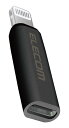 エレコム USB Type-C to Lightning 変換アダプタ 60W USB PD対応 【MFi正規認証品】 ブラック MPA-CFLMBK(2)