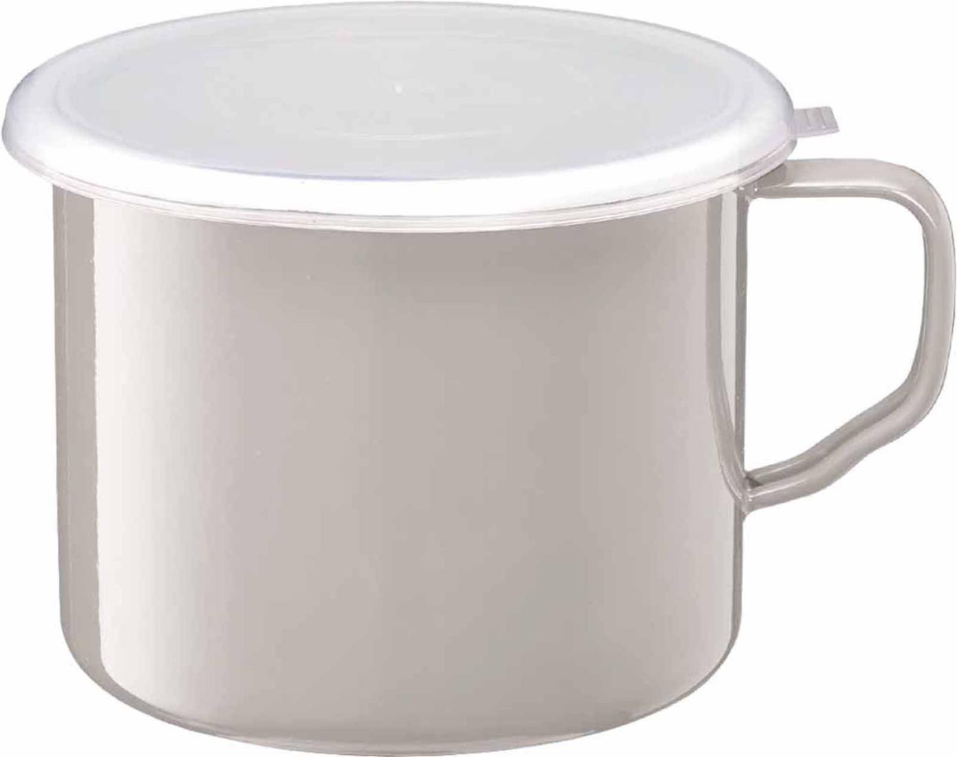 高木金属工業(Takagi Metal) 保存容器 ホーロー フードストッカー (ハンドルタイプ) 12cm 1.1L ホワイト FSH-12W