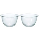 HARIO(ハリオ) 耐熱ガラス ボウル 2個セット 満水容量900ml 日本製 MXP-2208 透明