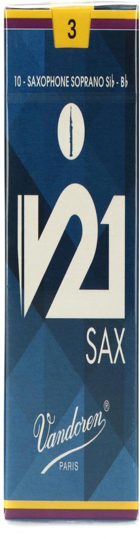 バンドーレンリードのニューフェイス。『V21リード』V.12 のカットとルピック62に施されたヒールを狭くした円錐形のデザインを組み合わせたリードです。バランス良く全音域にわたり温かく深みのある音が得られ、レスポンスの良い芯のある音が遠くに響きます。間隔の広い跳躍も均一で豊かな音色で演奏できる長所を持ち合わせております。先行発売されたB♭クラリネットで多くの演奏家がファンとなったリードです。バンドーレン Vandoren ソプラノサクソフォンリード V21硬さ : 3 (10枚入り) バンドーレンリードのニューフェイス。『V21リード』 V.12 のカットとルピック62に施されたヒールを狭くした円錐形のデザインを組み合わせたリードです。 バランス良く全音域にわたり温かく深みのある音が得られ、レスポンスの良い芯のある音が遠くに響きます。 間隔の広い跳躍も均一で豊かな音色で演奏できる長所を持ち合わせております。 先行発売されたB♭クラリネットで多くの演奏家がファンとなったリードです。 VANDOREN REED V21 SOPRANO SAX 3