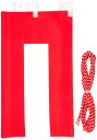 イタミアート 紅白幕 高さ90cm×長さ1260cm (7間) テトロンポンジ 紅白ひも付 KH003-07IN