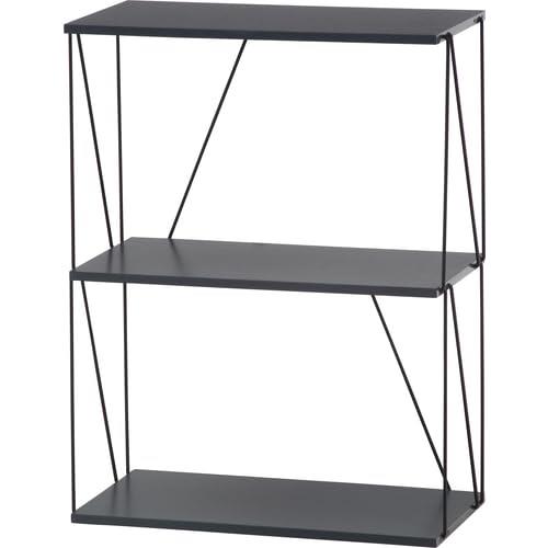 不二貿易 オープンラック ワイヤーラック 幅61×奥行31×高さ78.5cm ダークグレー 3段 60幅 組立商品 EZBO 67322