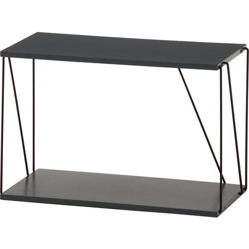 不二貿易 オープンラック ワイヤーラック 幅61×奥行31×高さ40cm ダークグレー 2段 60幅 組立商品 EZBO 67321