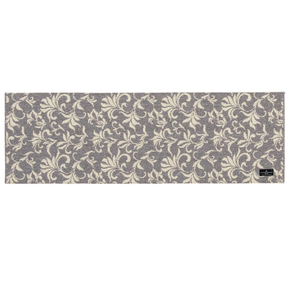 センコー URBAN802 キッチンマット インテリアマット 約50× 150cm グレー ギリシャ製 薄手 床暖房 洗える 69337