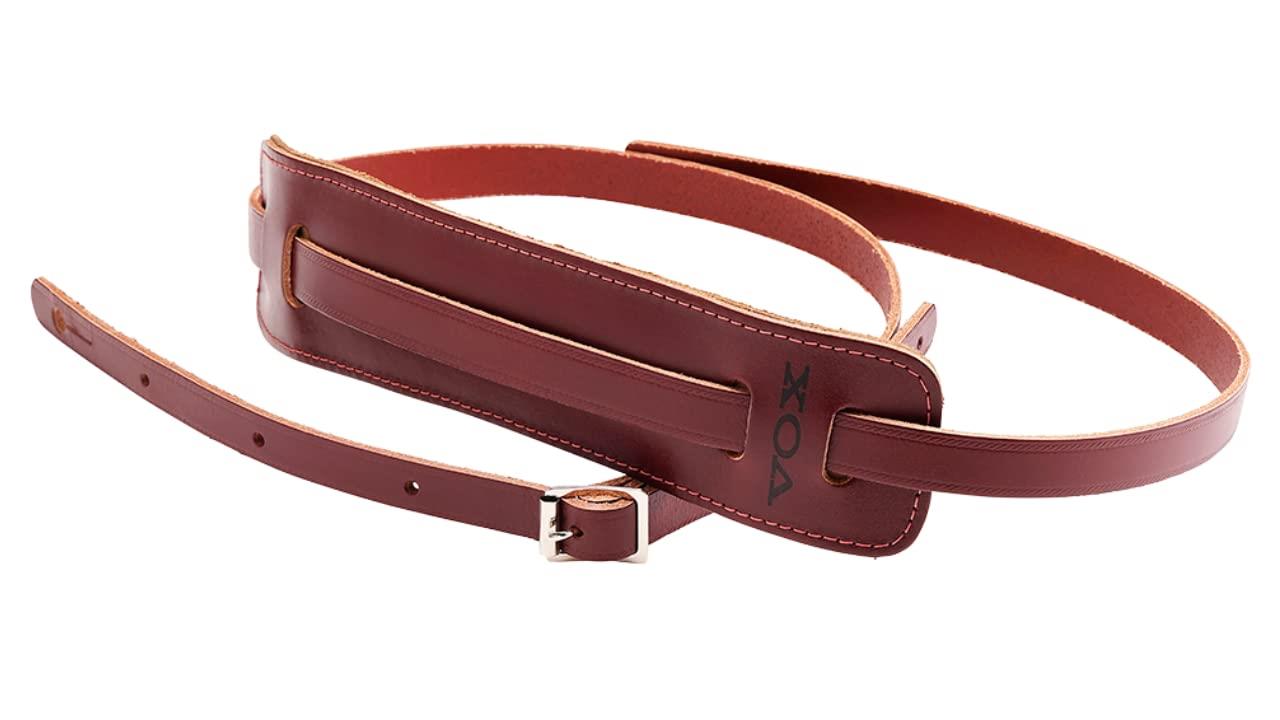 VOX ギターストラップ レザー 革 60's VINTAGE STRAP MM25-BRG レッド 赤