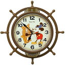 セイコークロック(Seiko Clock) 掛け時計 キャラクター ディズニーミッキーマウス 電波 アナログ 飾り振り子 茶 本体サイズ:39.6×39.6×6.1cm FW583A