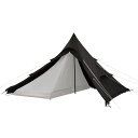 DOD(ディーオーディー) ワンポールテントRX(M) TC【1~4人用】 スカート付き TCフライ T3-949-BK ブラック (約)W300×D300×H...