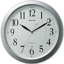 リズム(RHYTHM) 掛け時計 電波時計 アナログ 暗所 ライト 自動 点灯 銀色 メタリック Φ33.7X5.1cm ピュアライトM26 4MYA26SR19