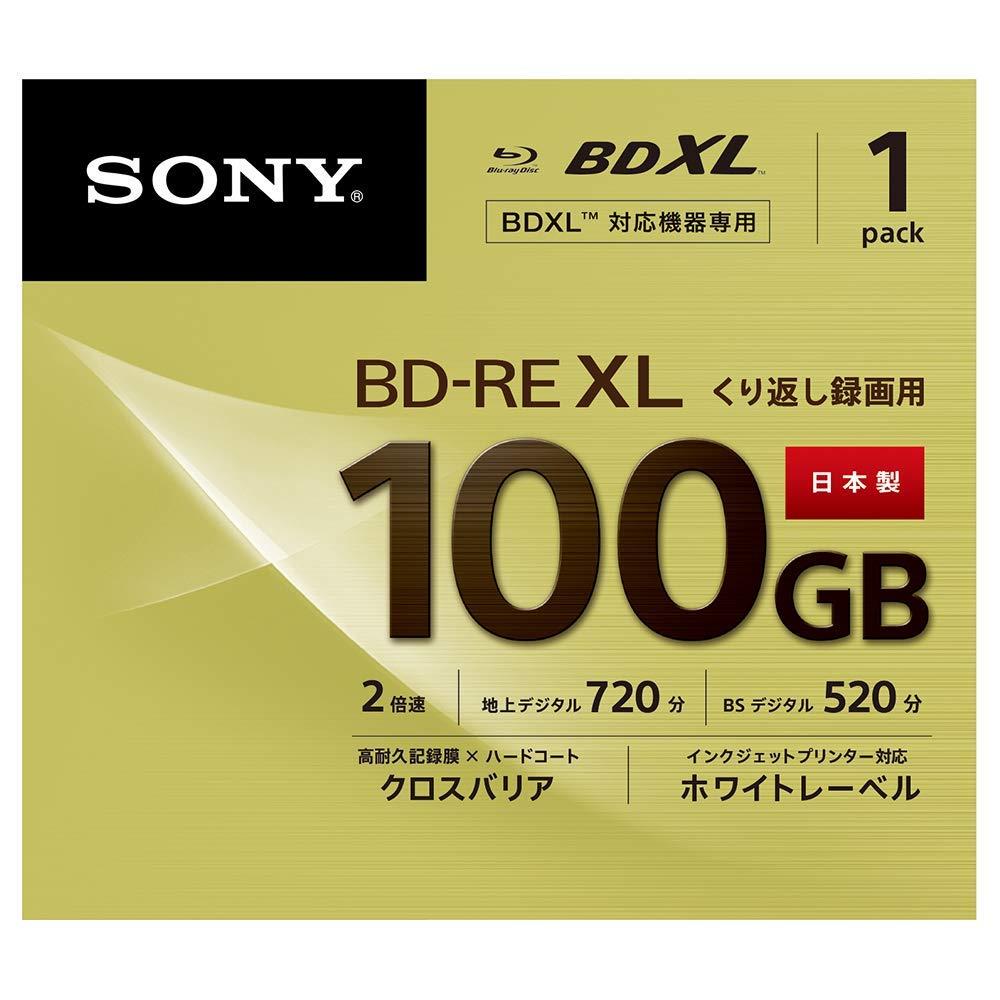 ソニー ビデオ用ブルーレイディスク (1枚パック) 日本製 BNE3VCPJ2(BD-RE 3層:2倍速 1枚パック)